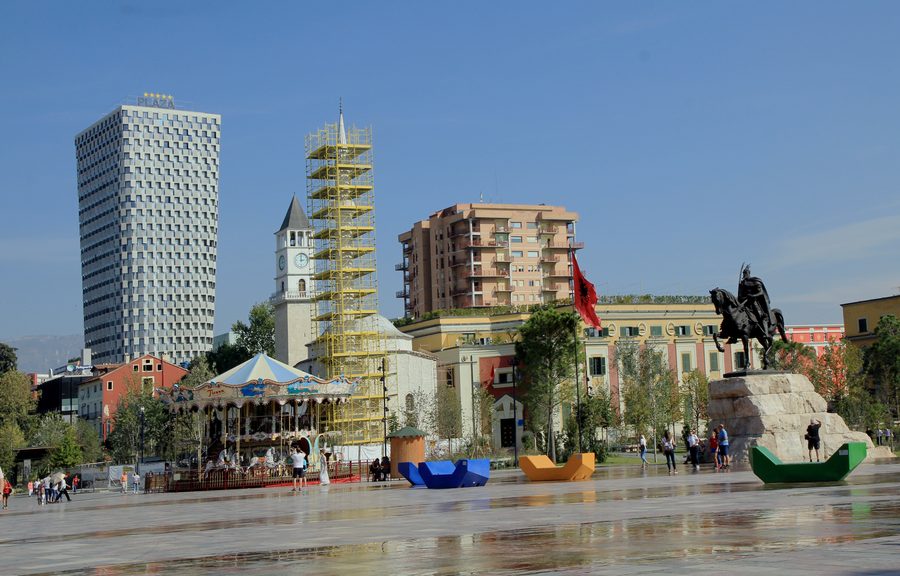 Skanderbeg Square in Tirana