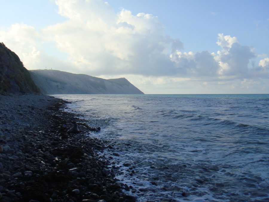 High coast on the Black Sea near Anapa in Krasnodar Krai