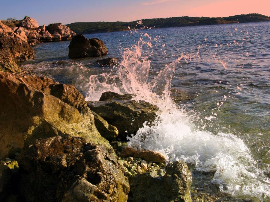 Coastal and island landscape on Rab in Croatia