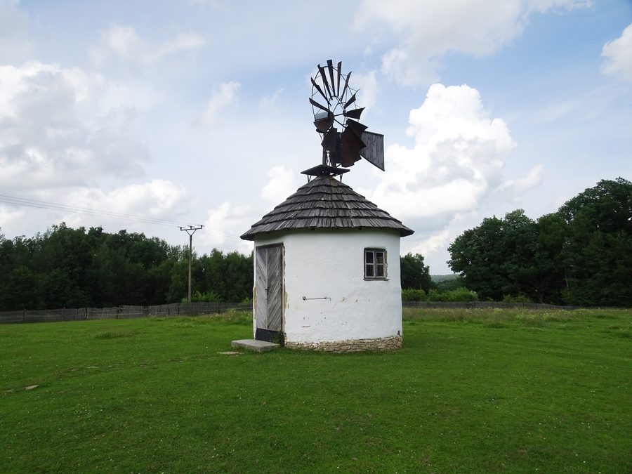 Windmill in Jindřichovice pod Smrkem in the rural foothills of the Jizera Mountains