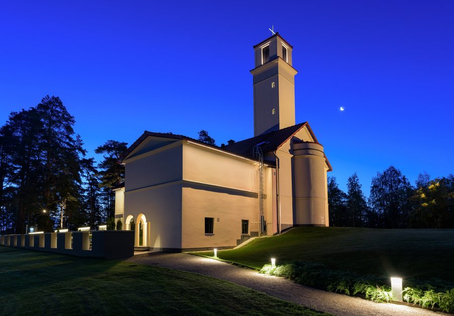 Exterior view of Muurame Church in Finland