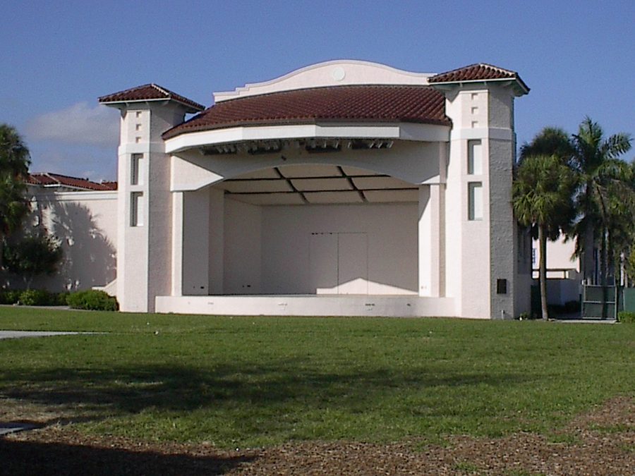 Amphitheater and event pavilion at Old School Square in Delray Beach
