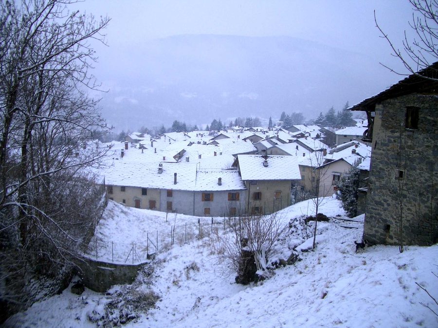 Winter landscape around Vico Canavese in Piedmont