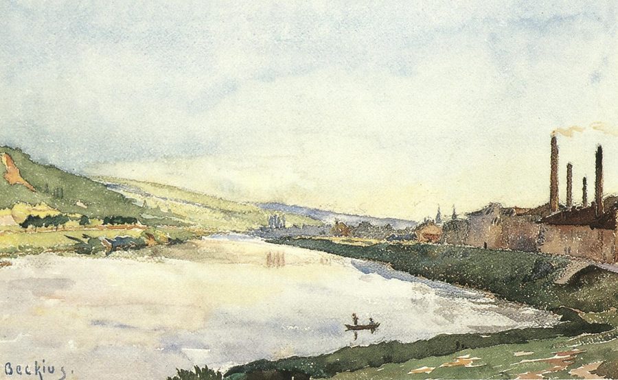 Watercolor of Mertert dating from 1939