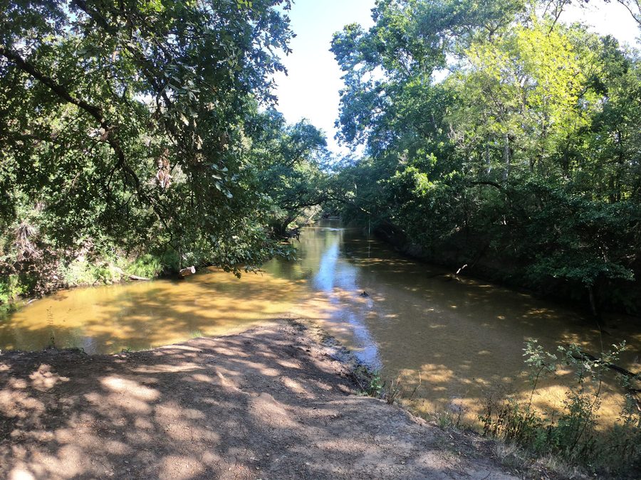 Hourc d'Eyre, confluence of the Petite and Grande Leyre at Moustey
