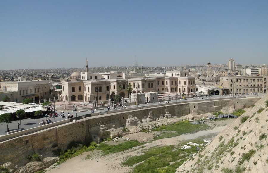 View from the Citadel of Aleppo over the historic city