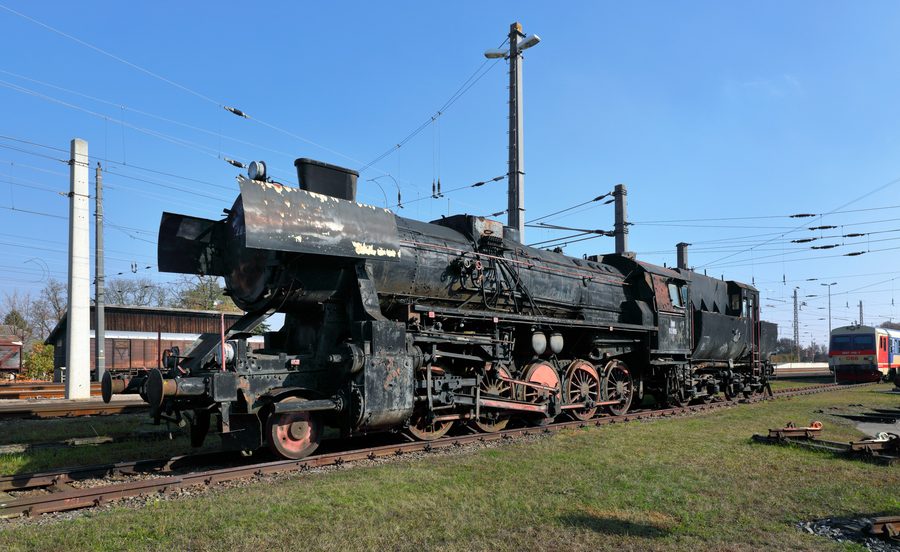 Steam locomotive 52.855 at the Sigmundsherberg railway museum in Lower Austria
