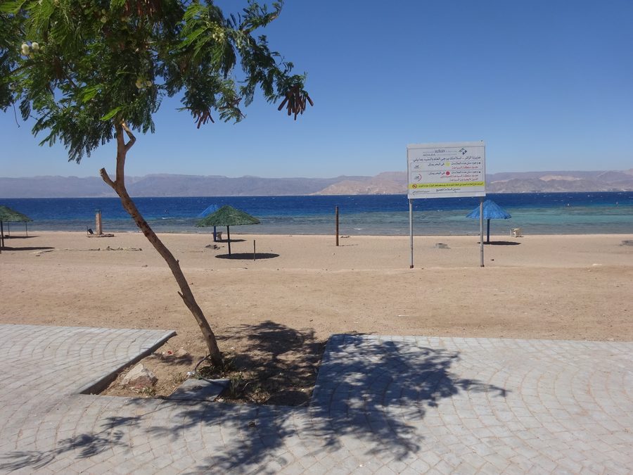 South Beach on the coast of Aqaba in Jordan