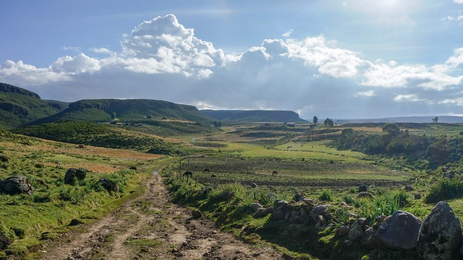 Mountain landscape in the Bale Mountains in Oromia