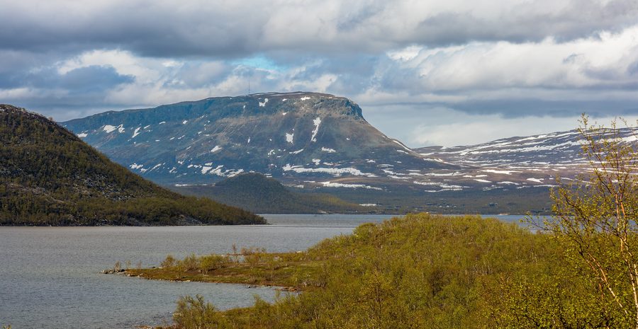 Saana fell seen over Ala-Kilpisjärvi lake in Enontekiö, Lapland, Finland