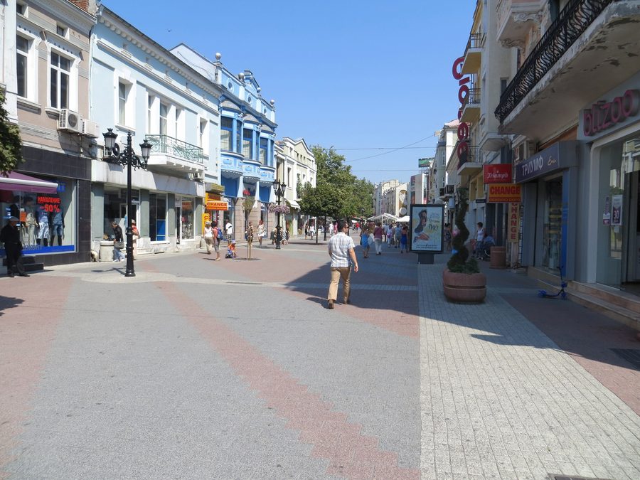 Historic old town of Plovdiv in Bulgaria