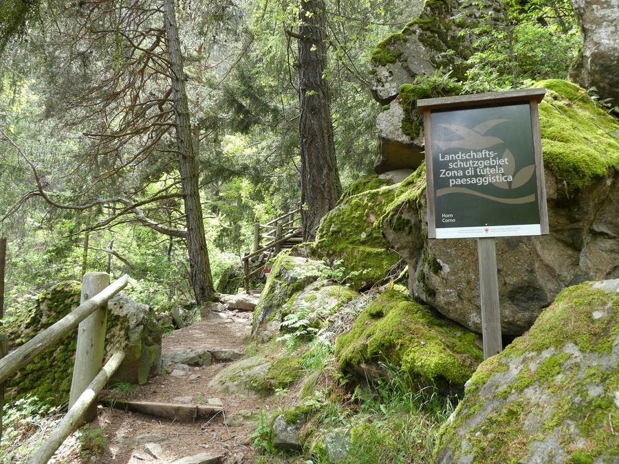 Barbian waterfalls path in South Tyrol, Italy