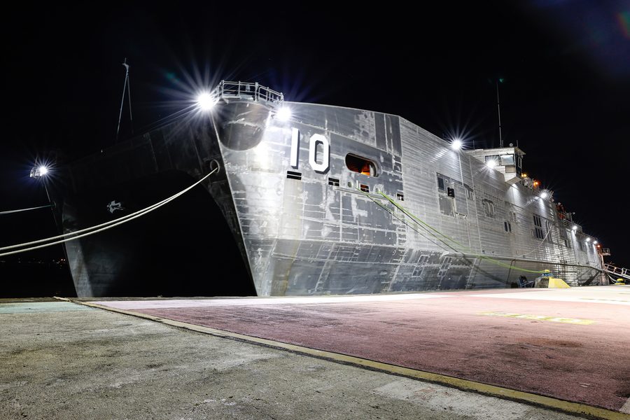 Ship in the port of Limón on the Caribbean coast of Costa Rica