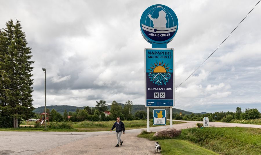 Arctic Circle in Juoksenki, Lapland, Finland