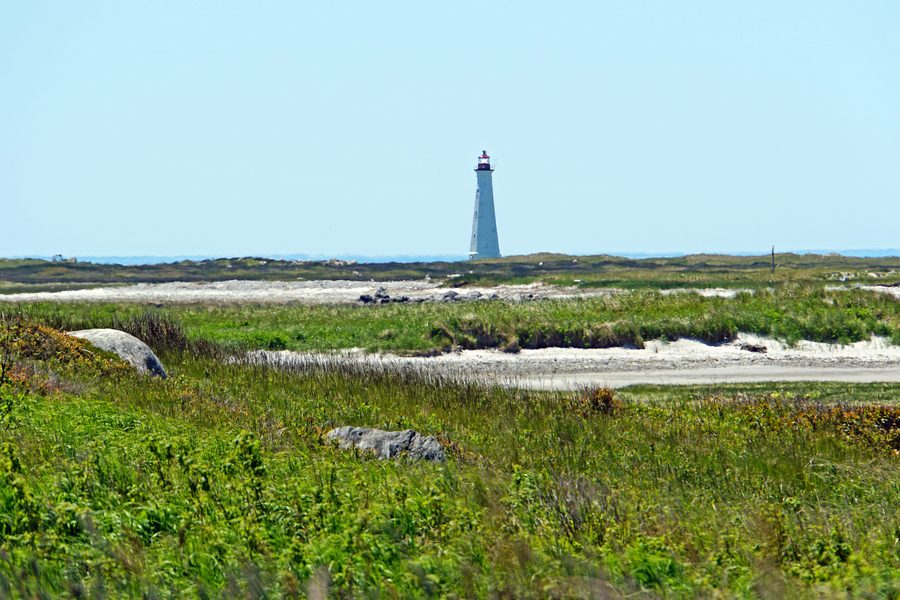 Cape Sable lighthouse on the coast of Nova Scotia