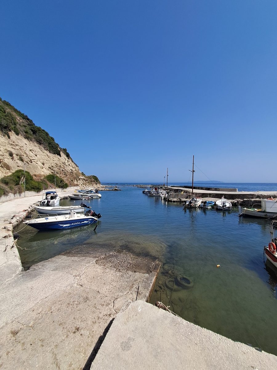 Harbor of Lefkimmi on Corfu