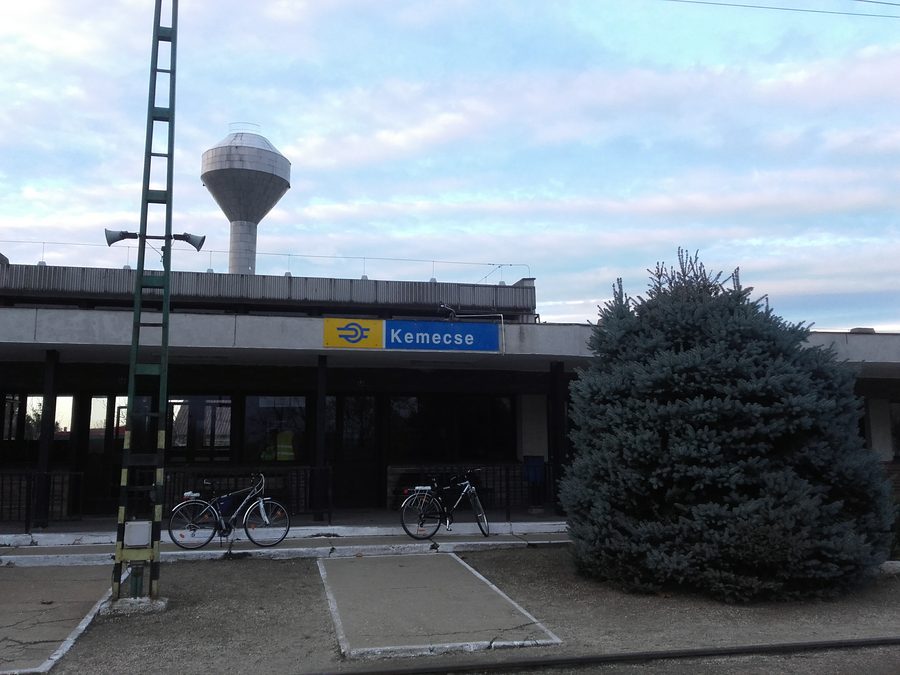 Kemecse railway station in Hungary