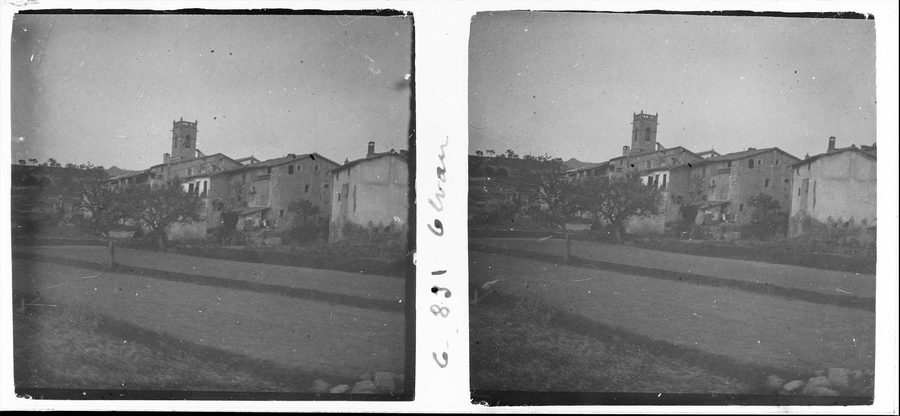 Panoramic view of Olvan in the Catalan comarca of Berguedà
