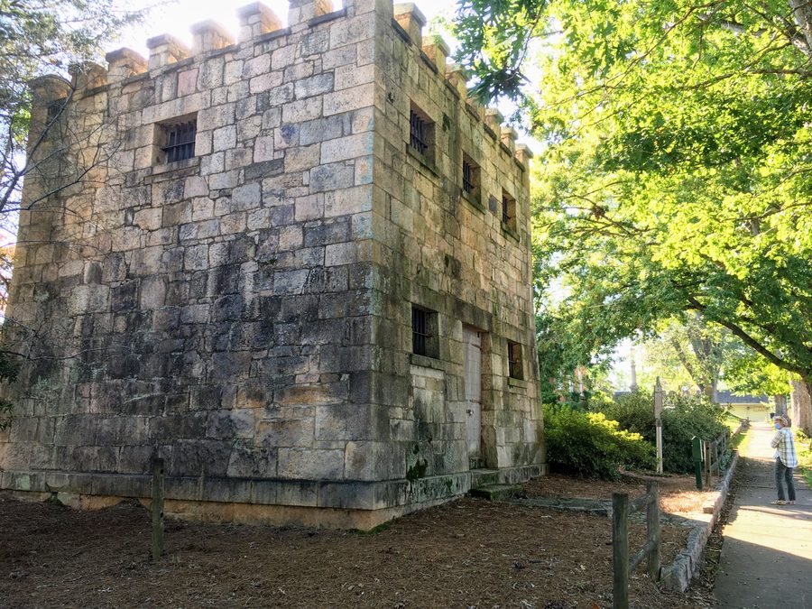 Historic former Greene County jail in Greensboro, Georgia