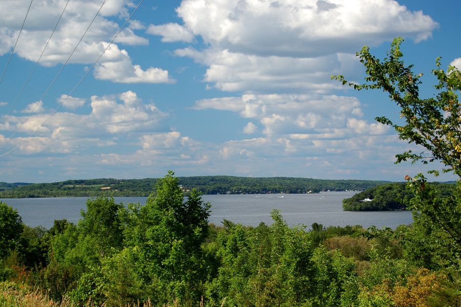 View over Rice Lake near Gores Landing