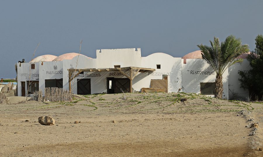Beach next to The Three Corners Equinox Beach Resort hotel in Marsa Alam