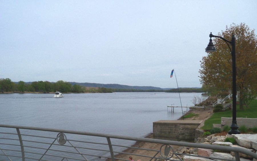 View of the Mississippi near Wabasha in Minnesota