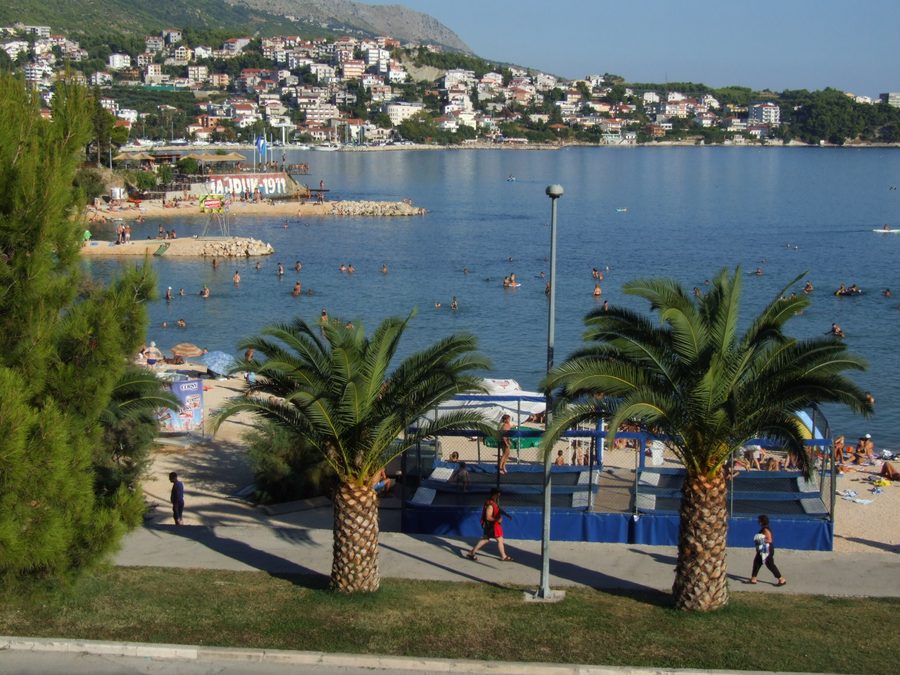 Beach in Stobreč on the Croatian Adriatic coast