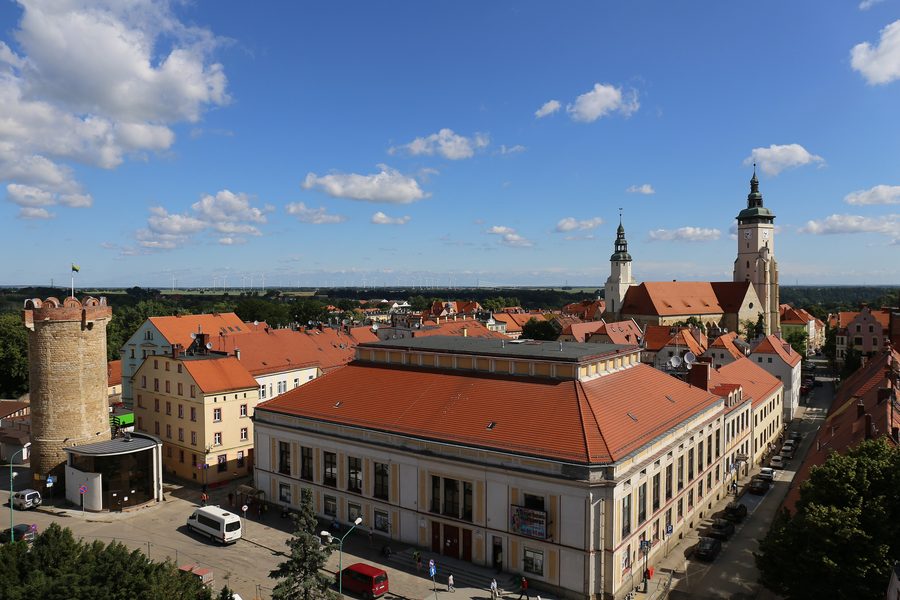 Church in Złotoryja, the Polish town of Goldberg in Schlesien