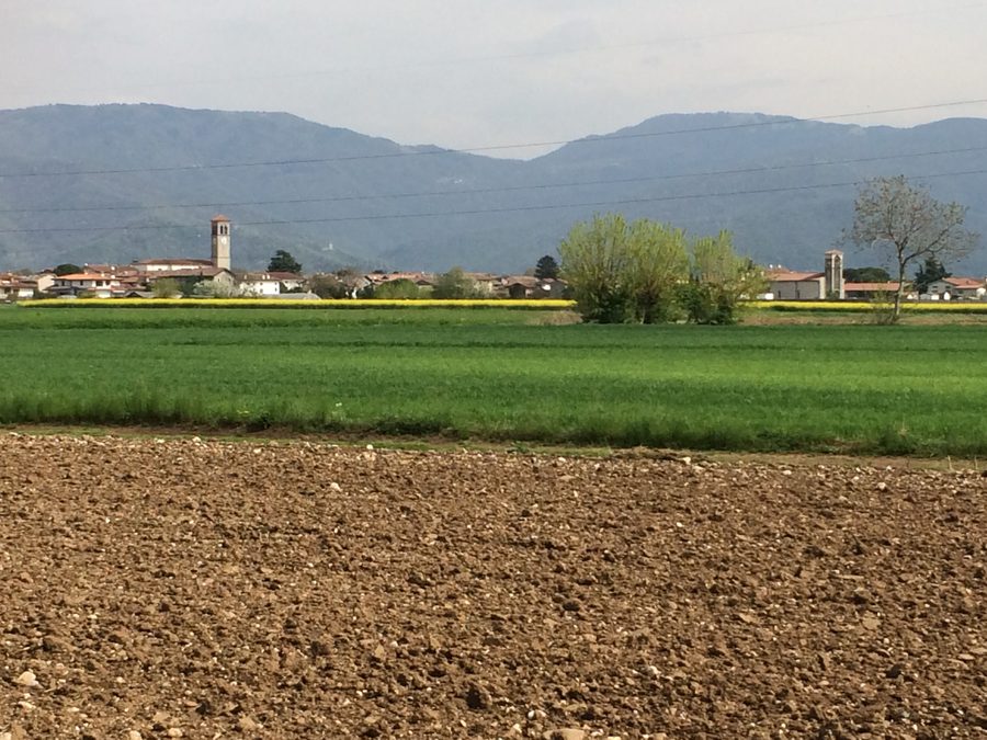 Panorama of Povoletto and the surrounding landscape