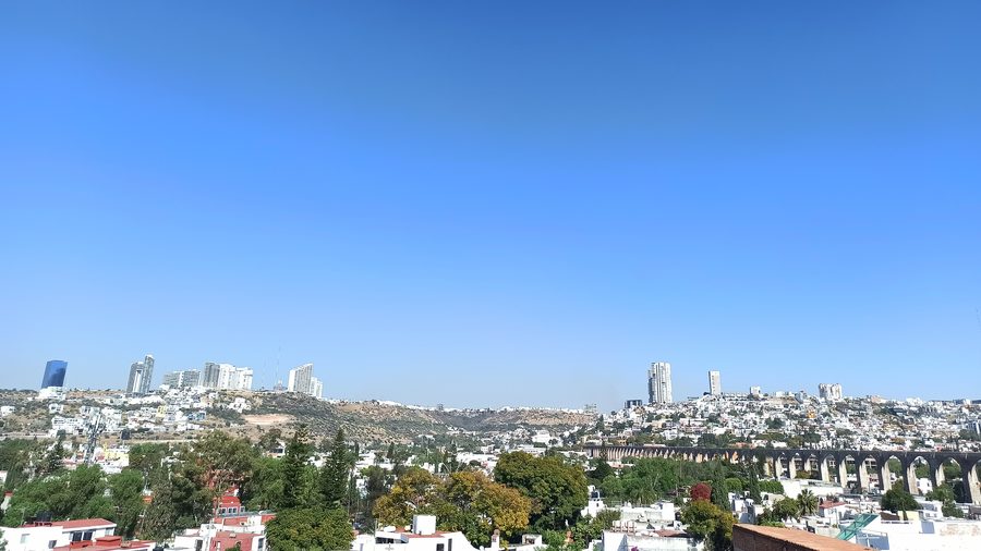 Panoramic view of Santiago de Querétaro in the state of Querétaro, Mexico