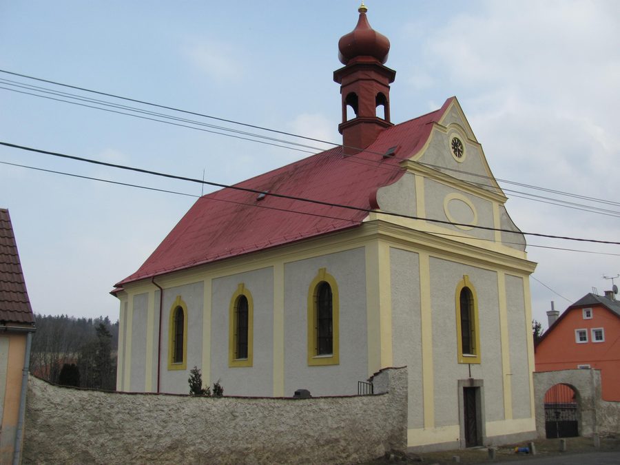 St. Michael's Church in Děpoltovice in the Karlovy Vary District