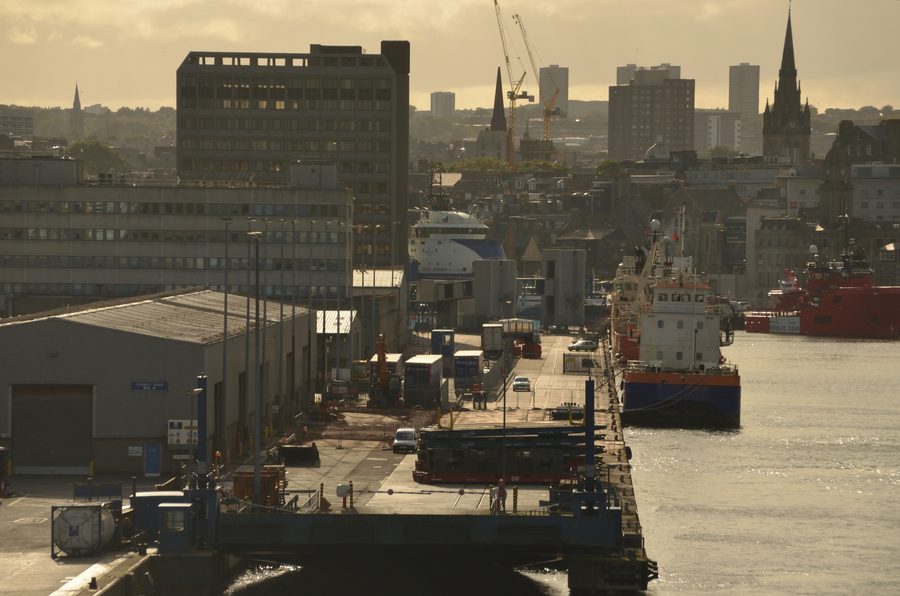 Port of Aberdeen in Scotland