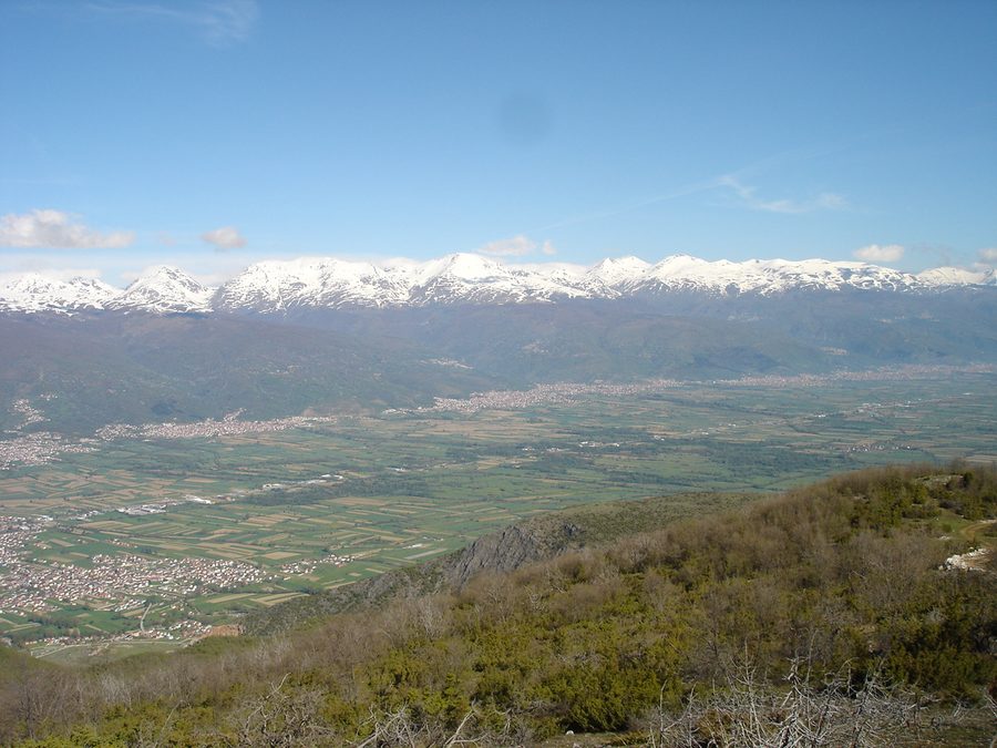 Mountain landscape in the Polog area