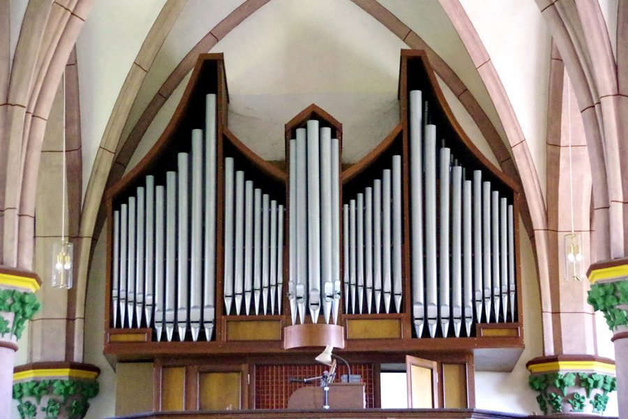 Organ facade in the Church of St. Michael in Winterspelt