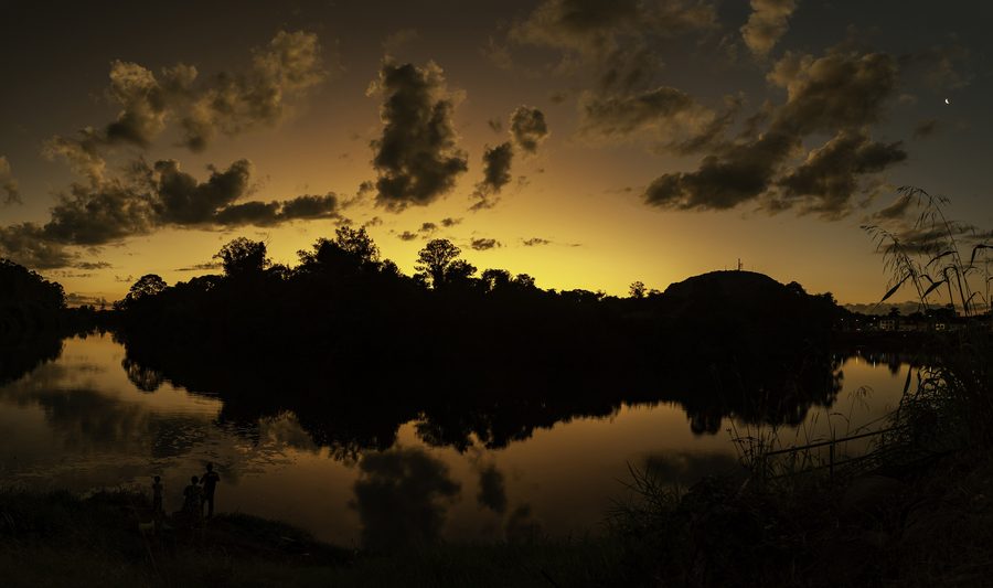 The Rio Caà at sunset in Montenegro in the Brazilian state of Rio Grande do Sul