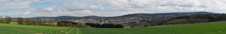 Panoramic view over Taunusstein in Hesse