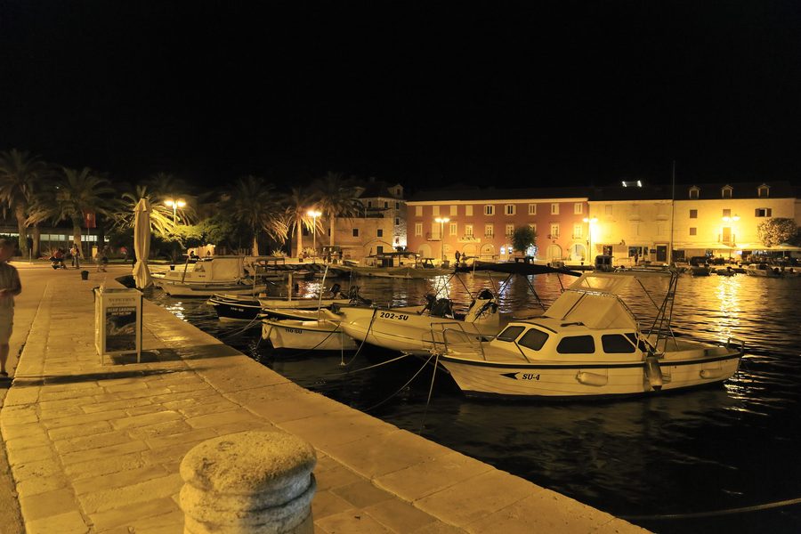 Inner harbor of Supetar on the island of Brač