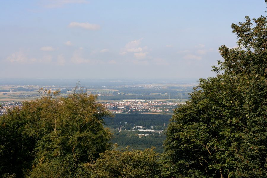 View from Burg Frankenstein over Mühltal in Hesse