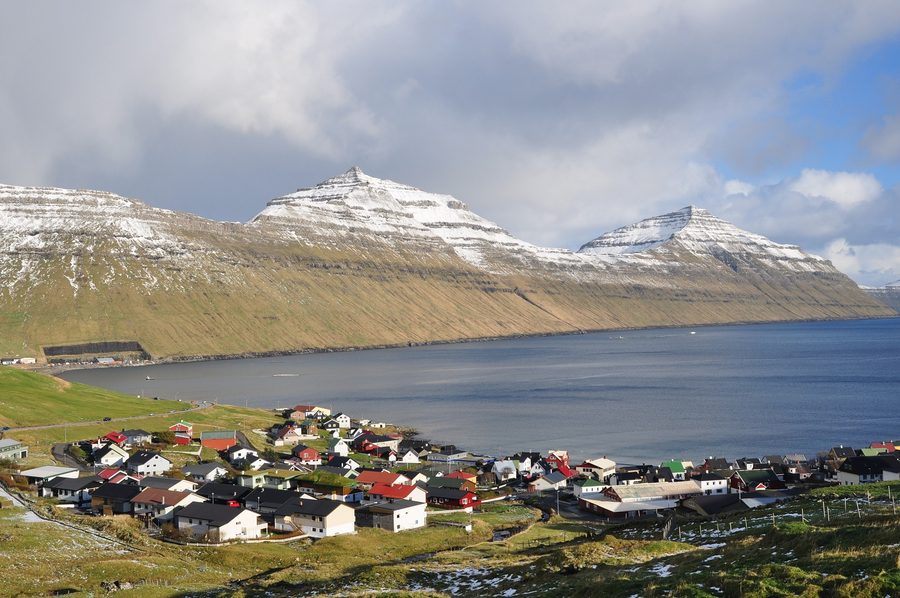 Syðrugøta on the bay of GøtuvÃk on Eysturoy