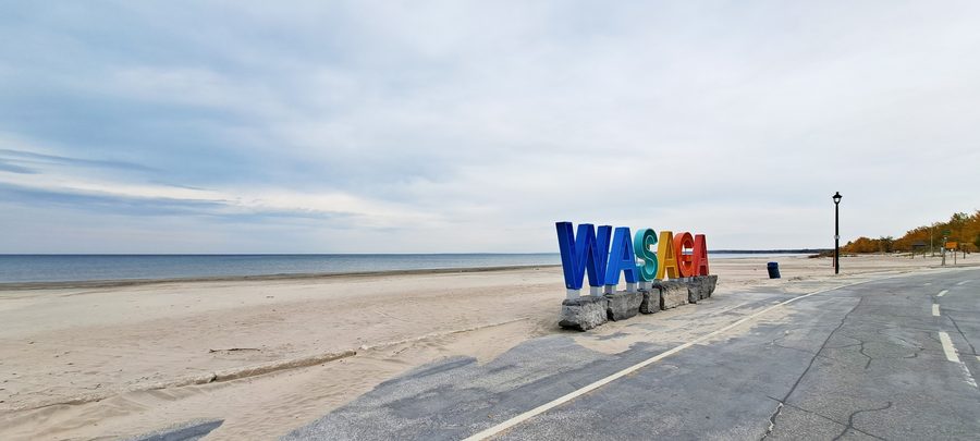 Shoreline and beach at Wasaga Beach in Simcoe County, Ontario