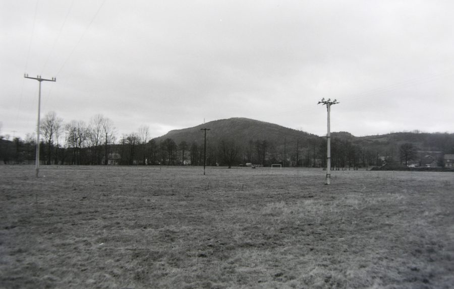 Landscape of the Hörsel mountains in Thuringia
