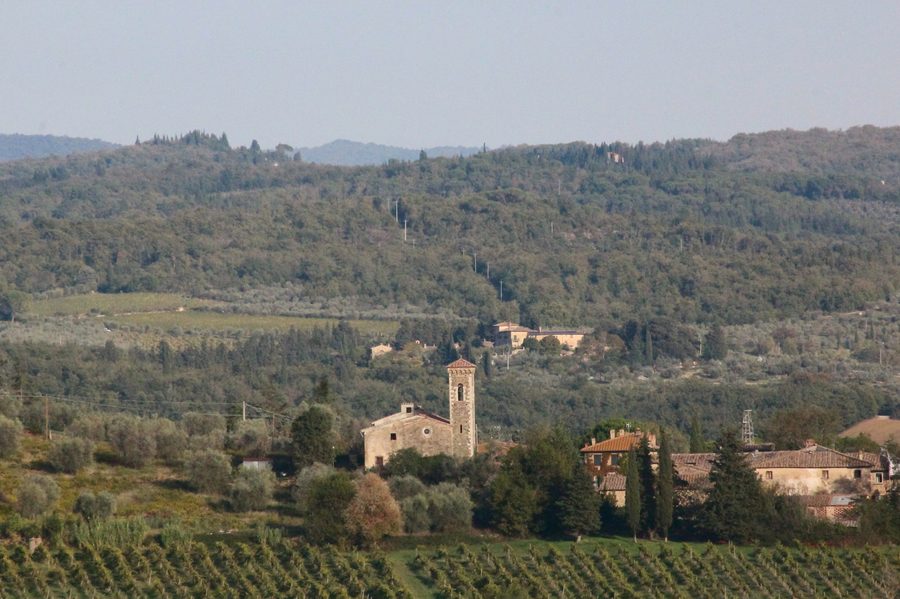 Exterior view of the church of San Filippo in San Filippo a Ponzano near Barberino Val d'Elsa in Tuscany