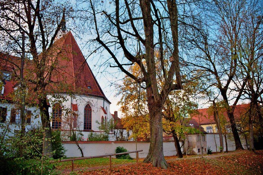 Part of the historic town wall of Schrobenhausen