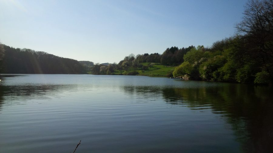 Ohmbachsee at the foot of the dam wall