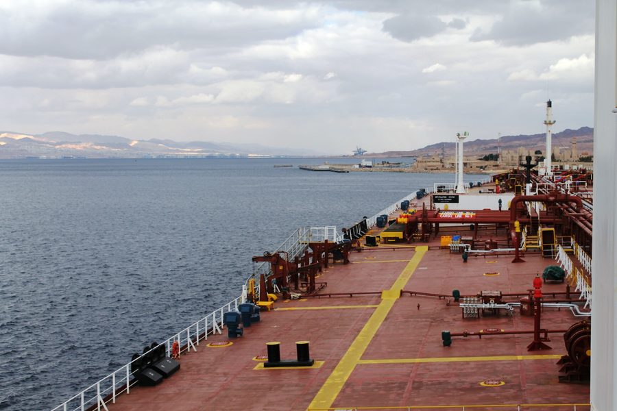 Port and city of Aqaba in Jordan