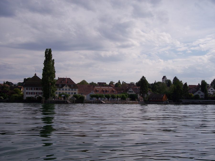 Uttwil with the lakeshore on Lake Constance, seen from the water
