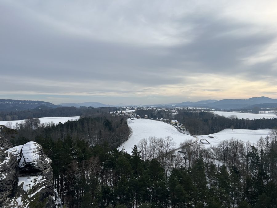 The settlement of Waltersdorf in Bad Schandau, seen from Gamrig