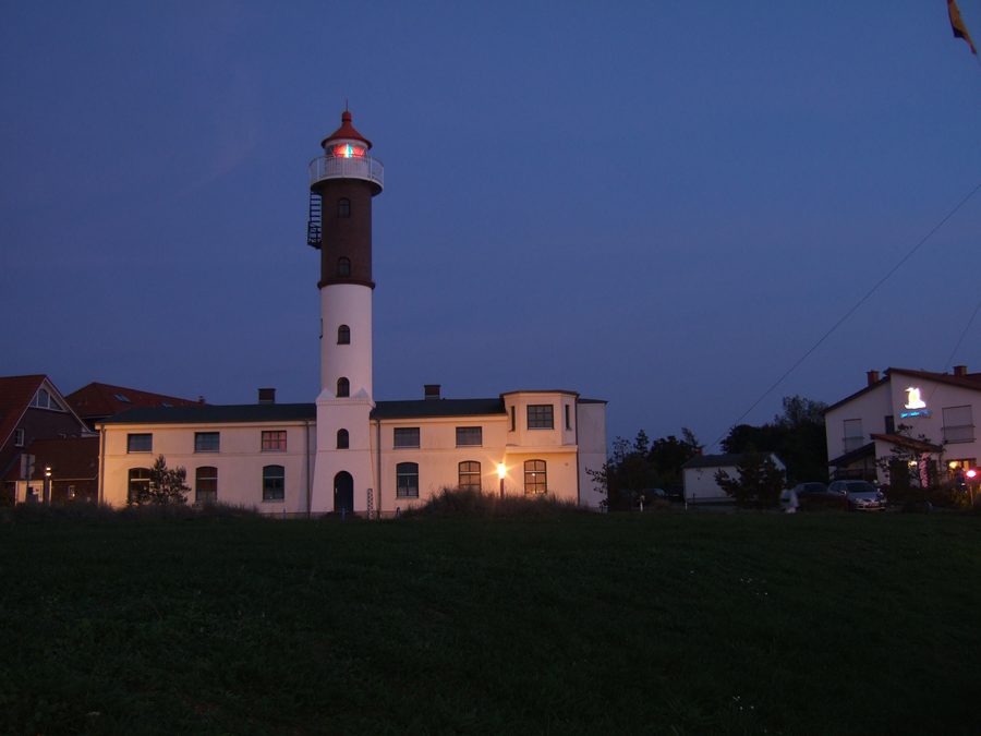 Lighthouse in Timmendorf on the island of Poel in the evening