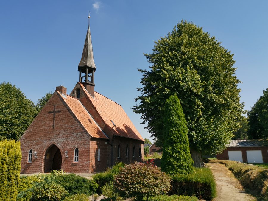 Holy Cross Church in Windbergen from the outside
