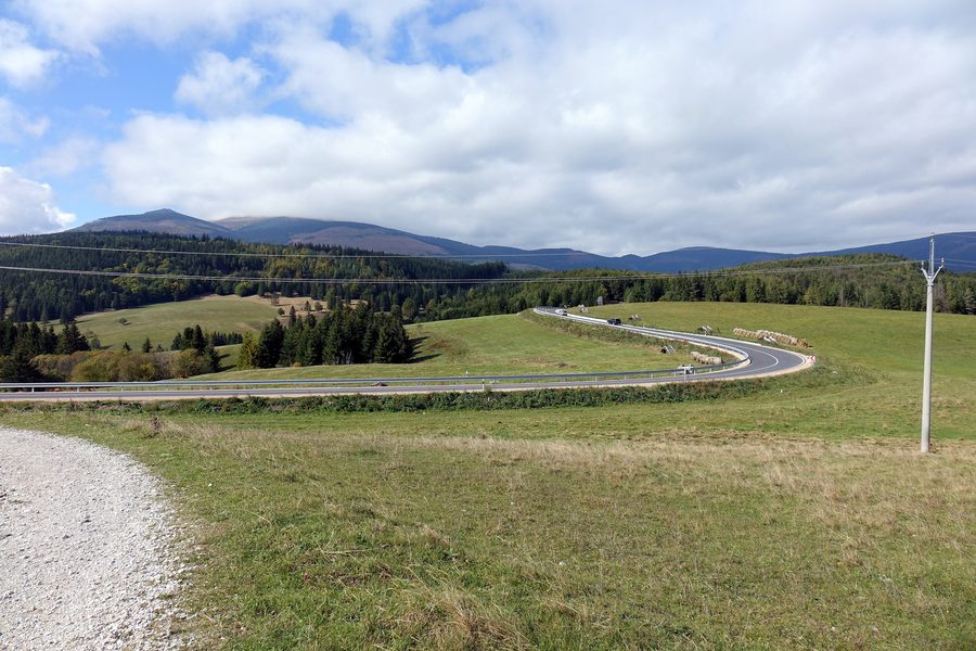 Landscape near Telgárt in Horehronie with the mountain Kráľova hoľa in the background